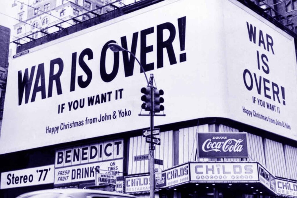war is over happy christmas