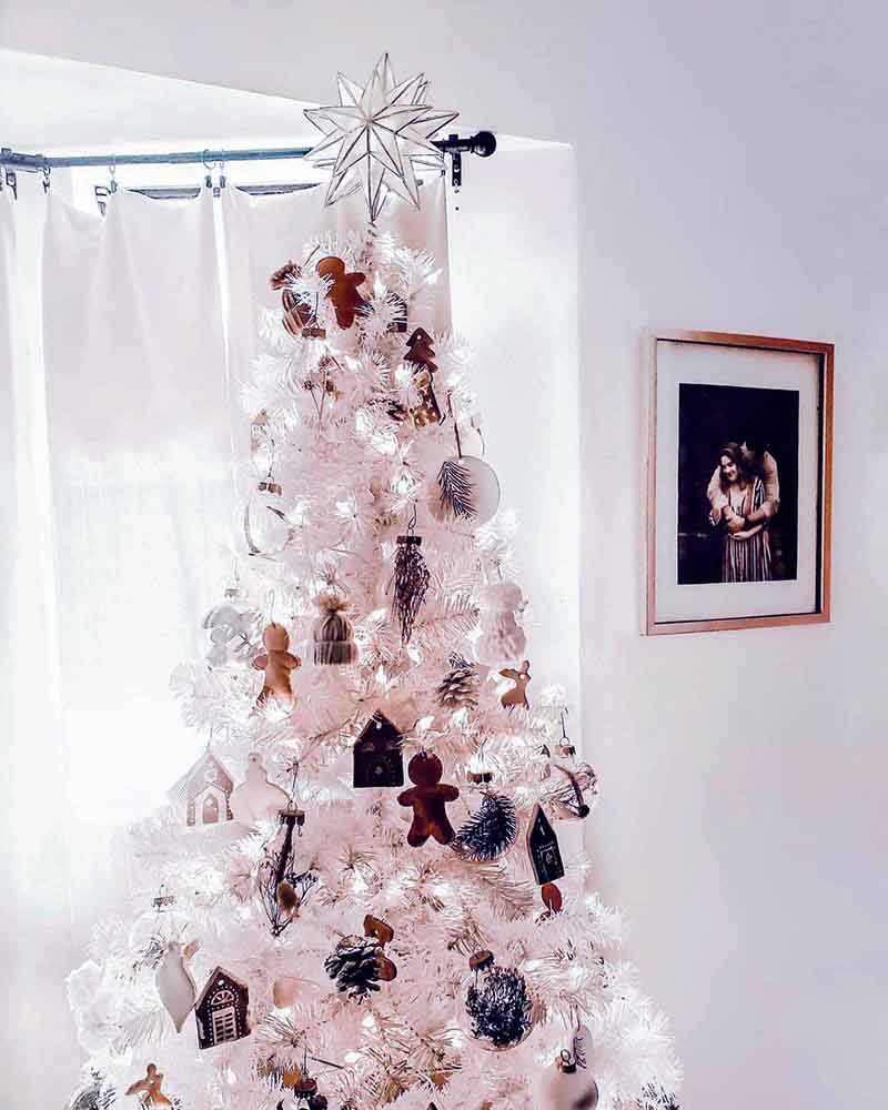 creative white christmas trees