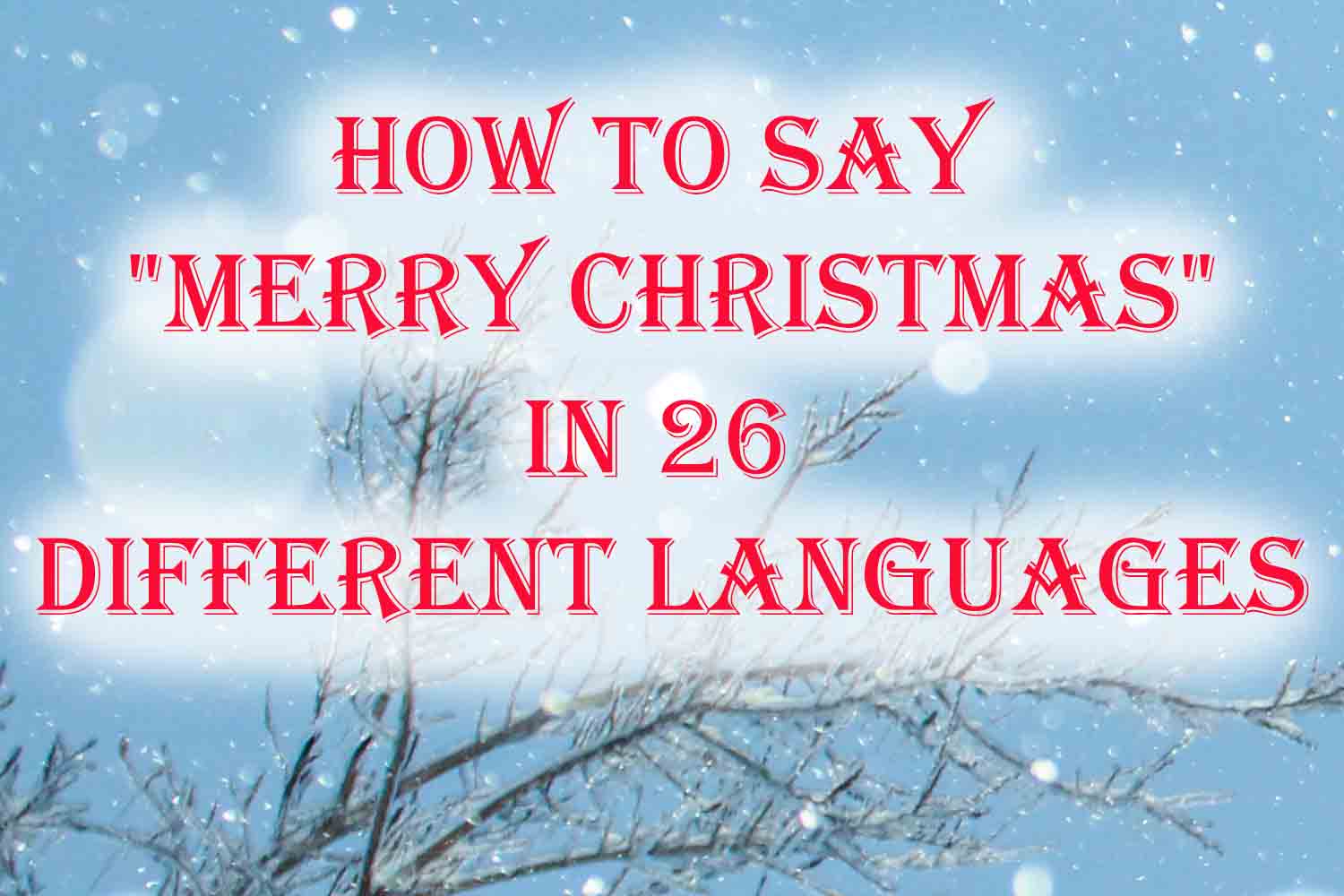 merry christmas in different languages